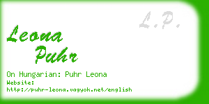 leona puhr business card